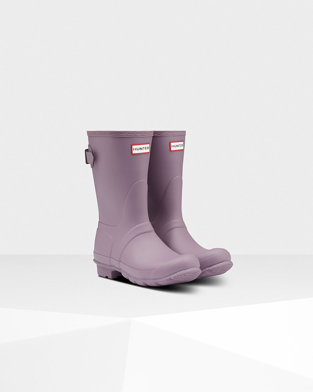 Womens Hunter Short Rain Boots Purple - Original Back Adjustable - 1407328-RL